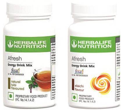 HERBALIFE Afresh Energy Drink Mix - Tulsi Flavor & Elaichi Flavor For Weight Loss Energy Drink