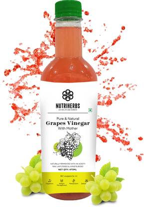 Nutriherbs Grapes Cider Vinegar with Mother Helps in Blood Purification & Body Detoxification Nutrition Drink
