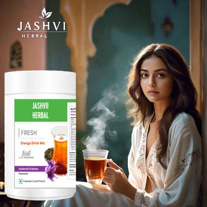 jashvii herbal Natural & Original Kashmiri Kahwa Tea | Authentic Kahwa With Exotic Spices Energy Drink