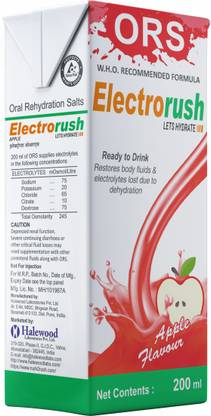 Electrorush ORS Ready to Drink Oral Rehydration Contains Electrolytes | WHO Formula Energy Drink