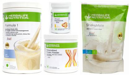 HERBALIFE WEIGHT LOSS SUPER COMBO : NUTRITIONAL SHAKE MIX+Protein+SHAKEMATE+AFRESH Energy Drink