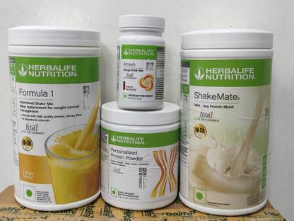 Herbalife Nutrition WEIGHT LOSS FORMULA 1 MANGO SHAKE SHAKEMATE PROTEIN POWDER 200GM AFRESH ELAICHI Nutrition Bars