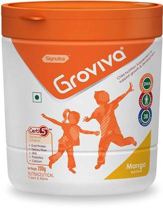 Groviva Wholesome Child Nutrition for Growth & Development - 200g Jar (Mango)
