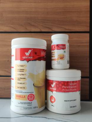 Vestige FAST WEIGHT LOSS COMBO VANILLASHAKE PROTEIN POWDER 200GM AFRESH GINGER Nutrition Drink