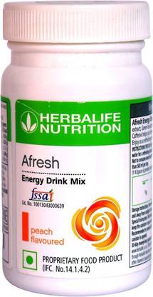 Herbalife Nutrition Afresh Energy Drink Mix - Peach Flavor With Green Tea Extracts Energy Drink
