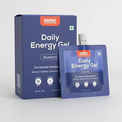 Better Nutrition Daily Energy Gel for instant energy | Natural Caffeine, Taurine, Electrolytes | Energy Drink