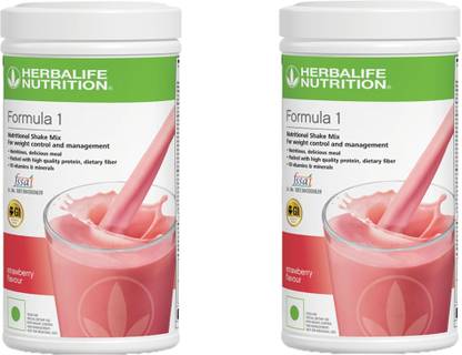 Herbalife Nutrition Formula 1 nutritional shake mix Strawberry (Pack of 2) Nutrition Drink