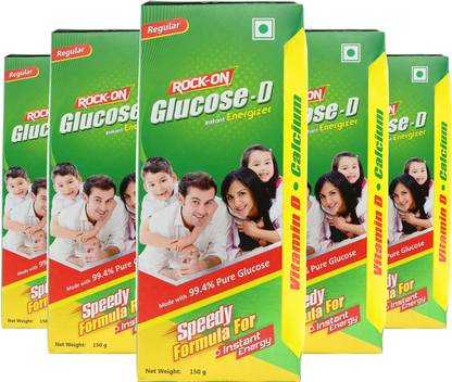 ROCK ON Glucose D Powder Instant Energy & Hydration With Vitamin D Energy Drink Energy Drink