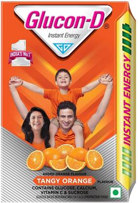 GLUCON-D Tangy Orange Powder FOR Tasty Orange Flavour Glucose Drink Energy Drink