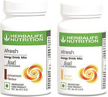 HERBALIFE Afresh Energy Drink Mix - Cinnamon Flavor & Ginger Flavor For Weight Loss Energy Drink