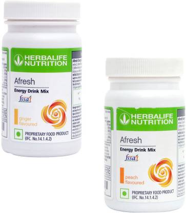HERBALIFE Afresh Energy Drink Mix - Ginger Flavor & Peach Flavor For Weight Loss Energy Drink