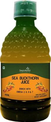 Simply Herbal Sea Buckthorn Juice with Omega 3,6,9 & 7-Liver Detoxification & Immunity Booster