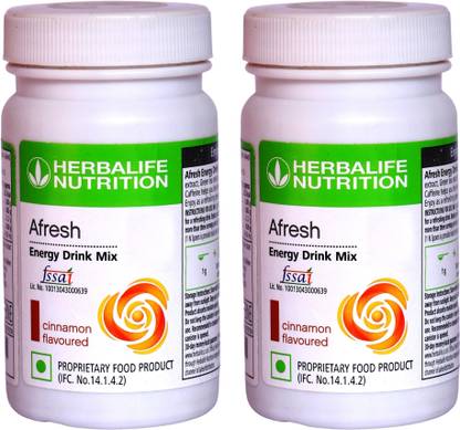 HERBALIFE Afresh Energy Drink Mix - Cinnamon Flavor 2 PCS PACK For Weight Loss Energy Drink