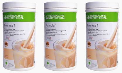 HERBALIFE Formula 1 Nutritional Mix - Vanilla Flavor Combo Pack Of 3 For Weight Management Nutrition Drink