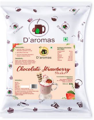 D'aromas Chocolate Strawberry Shake Premix | Instant Milkshake Powder Energy Drink