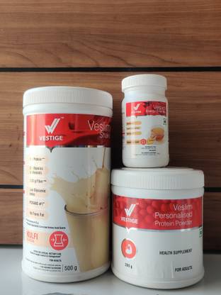 Vestige Shake-WEIGHT LOSS COMBO KULFI SHAKE PROTEIN POWDER 200GM AFRESH GINGER Energy Drink