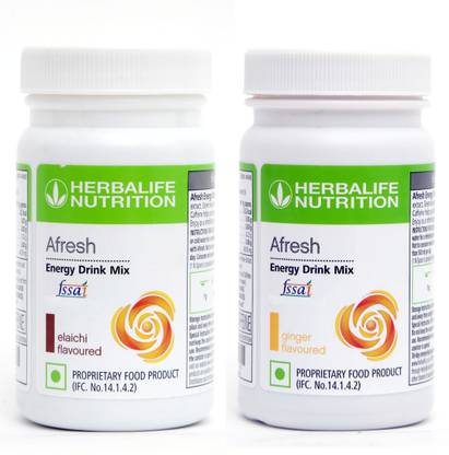 HERBALIFE Afresh Energy Drink - Elaichi Flavor & Ginger Flavor For Weight Loss Energy Drink