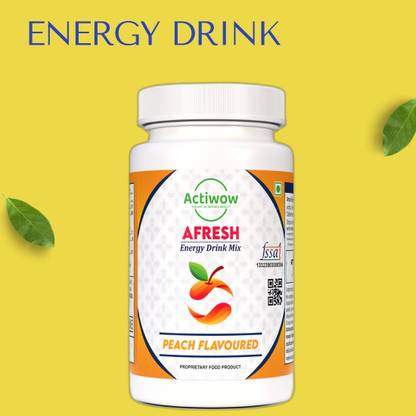 ACTIWOW 1Afresh energy drink PEACH flavour- FOR INSTANT ENERGY0HGHU Energy Drink