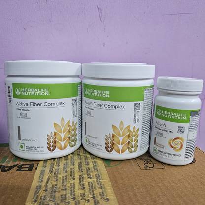 Herbalife Nutrition ACTIVE FIBER COMPLEX 200GM PACK-OF 2 & ENERGY DRINK CINNAMON AFRESH Nutrition Drink