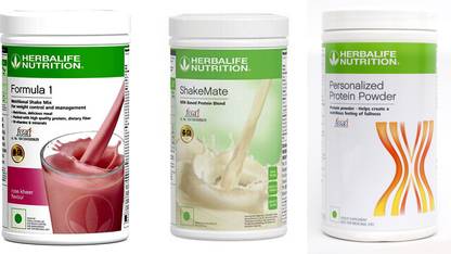 HERBALIFE 1 Shake Rose Kheer + Protein Powder 400 Gram + Shake Mate - Vanilla Nutrition Drink