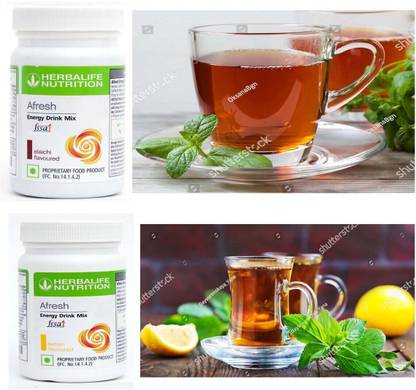 Herbalife Nutrition AFRESH ENERGY DRINKS LEMON+ELACHI FLAVOR 50-GRAM- 2 PCS COMBO Energy Drink