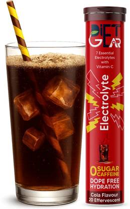 DIET GEAR Electrolytes Effervescent, Zero Sugar, Zero Caffeine, Pre & Post Workout Energy Hydration Drink