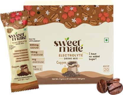 Sweetmate Sugar-Free Coffee Electrolyte Drink Mix | Stevia | 10x Hydration Boost Hydration Drink