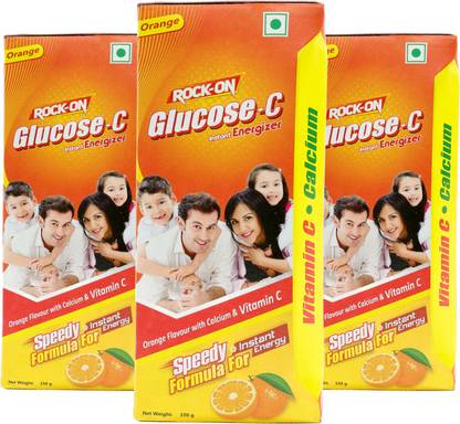 ROCK ON Glucose-C Tangy Orange Energy Drink with Calcium & Vitamin C Energy Drink Energy Drink