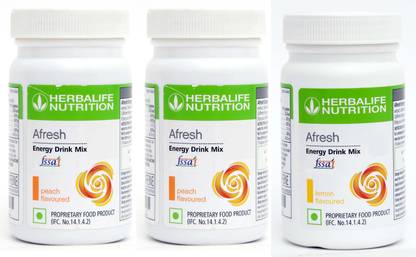 HERBALIFE Afresh Energy Drink Peach-2 and Lemon Cinnamon Flavour Energy Drink