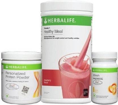 HERBALIFE WEIGHT LOSS COMBO ROSE KHEER FLAVOUR FORMULA 1 AND LEMON FLAVOUR AFRESH Nutrition Drink
