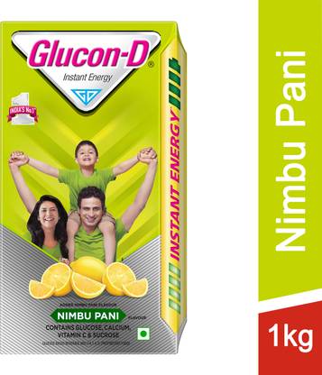 GLUCON-D Nimbu Pani Glucose Powder, Refill Energy Drink
