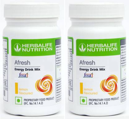 HERBALIFE Afresh Energy Drink Mix - Lemon Flavor Combo Pack Of 2 Energy Drink