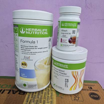 Herbalife Nutrition FORMULA -1 KULFI SHAKE &PROTEIN POWDER200GM & ENERGY DRINK KASHMIRI AFRESH 50GM Nutrition Drink