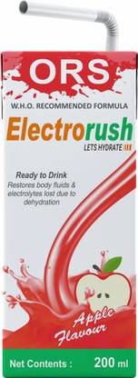 Electrorush ORS Apple Ready to Drink Oral Rehydration Contains Electrolytes | Pack of 15 Energy Drink