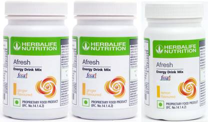 HERBALIFE Afresh Energy Drinks Mix afresh Ginger 2 pcs +1 pcs Lemon Flavour Energy Drink