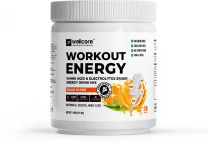 Wellcore Workout Energy Drink Mix | EAA-based | No Sugar, No Caffeine | BCAA, Electrolyte Energy Drink