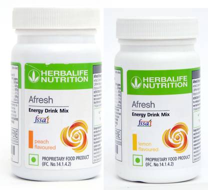 HERBALIFE Afresh Energy Drinks Mix Peach + Lemon Flavour (1+1 ) Energy Drink