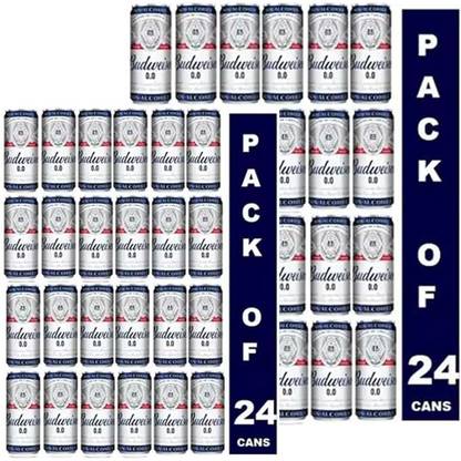 Budweiser Beer 0.0 NON-ALCOHOLIC PACK OF 48 Energy Drink