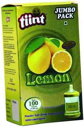 tiint Instant Drink Mix, Lemon - 100GM | Powder Soft Drink Concentrate | Drink Anytime