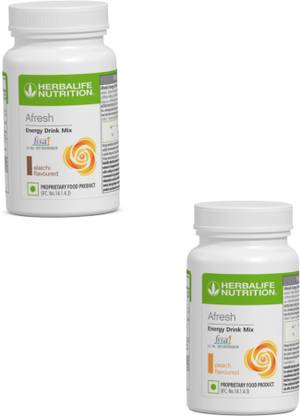 HERBALIFE Afresh Energy Drink Mix Combo Elaichi & Peach* Energy Drink
