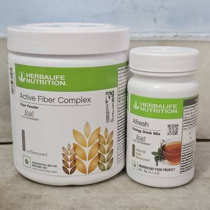 Herbalife Nutrition ACTIVE FIBER COMPLXE UNFLAVOURD 200GM & ENERGY DRINK TULSI AFRESH 50 GM Energy Drink