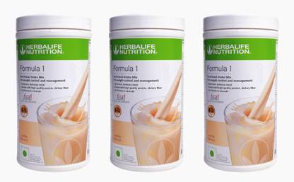 HERBALIFE Formula 1 Nutritional Shake Mix Vanilla Flavor Combo Pack Of 3 For Weight Loss Nutrition Drink