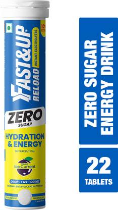 FAST&UP Reload Zero - Zero Sugar | 2X Faster Energy & Hydration | 5 Vital Electrolytes Energy Drink
