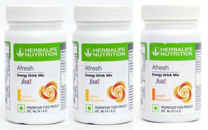 HERBALIFE Afresh Energy Drink Lemon-2 and Peach Flavour Energy Drink