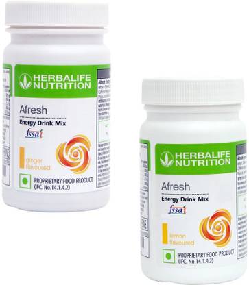 HERBALIFE Afresh Energy Drink Mix - Ginger Flavor & Lemon Flavor For Weight Loss Energy Drink