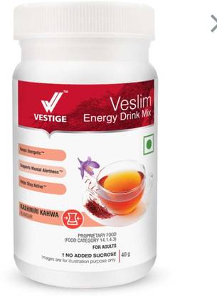 Vestige VESLIM ENERGY DRINK MIX KASHMIRI KAHWA FLAVOUR 40GM Energy Drink