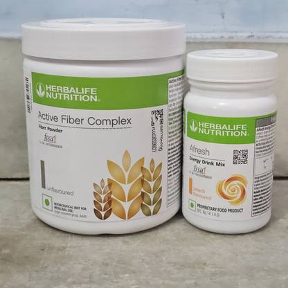 Herbalife Nutrition ACTIVE FIBER COMPLEX -UNFLAVOURD 200GM & ENERGY DRINK PEACH AFRESH 50GM Hydration Drink