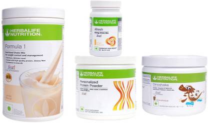 HERBALIFE FORMULA1VANILLA +FRESH GINGER+ DINOSHAKE CHOCOLATE PROTIEN POWDER 200G + A Nutrition Drink