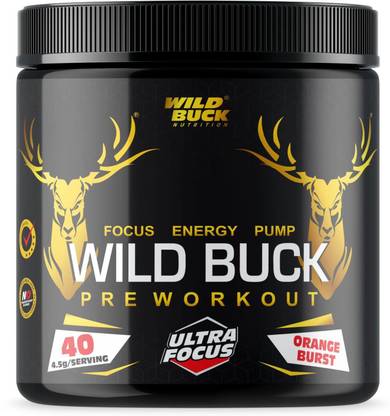 WILD BUCK Ultra Focus Pre -Workout With Creatine, Arginine for Explosive Pump & Intense Energy Drink