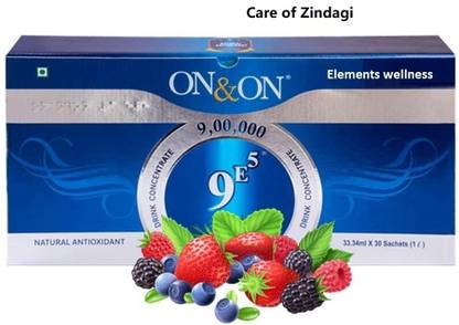Care of Zindagi Elements 9E5 Energy Drink mix Juice - 30 Sachets | On & On Immuntiy Booster Energy Drink